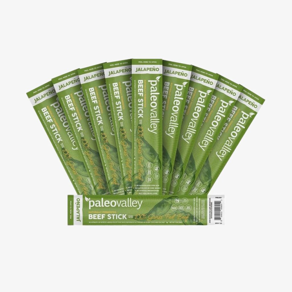 100% Grass Fed Beef Sticks - Jalapeno - 10 Sticks