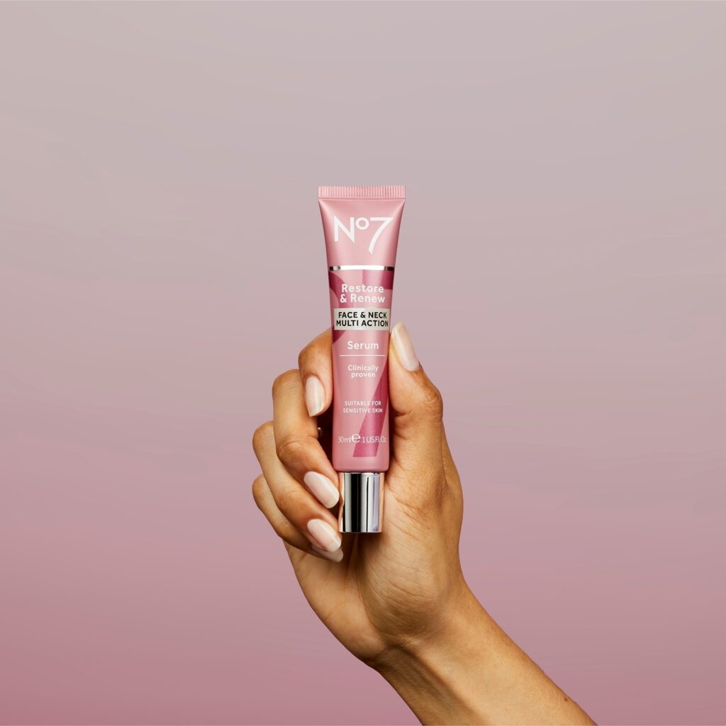 No7 Restore & Renew FACE & NECK MULTI ACTION Serum - 30ml