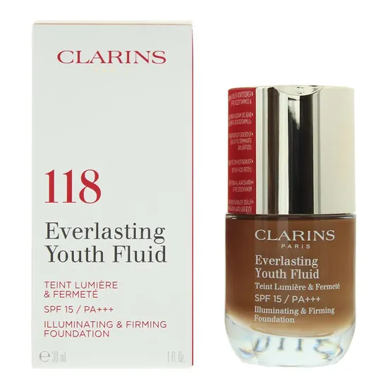 Clarins Everlasting Youth Fluid Foundation SPF 15 118-Sienna