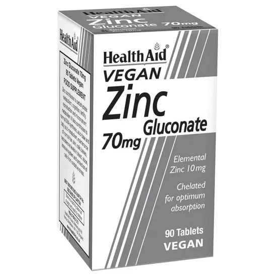Health Aid Zinc Gluconate 70mg Tablets 90 Tablets