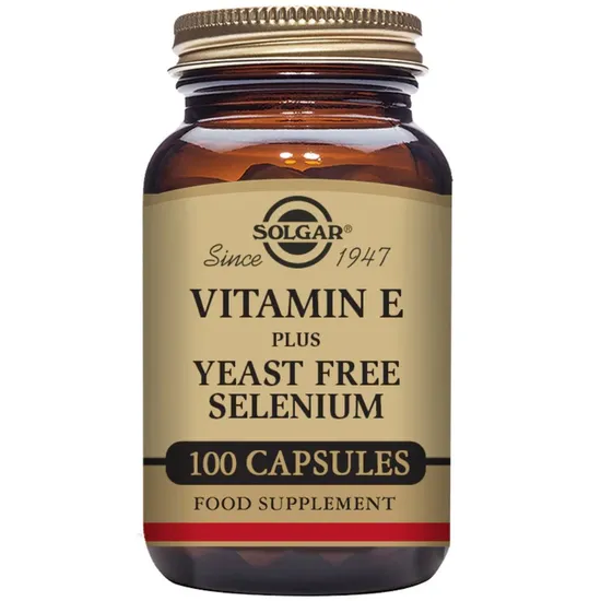 Solgar Vitamin E With Yeast Free Selenium Vegicaps 100 Vegicaps