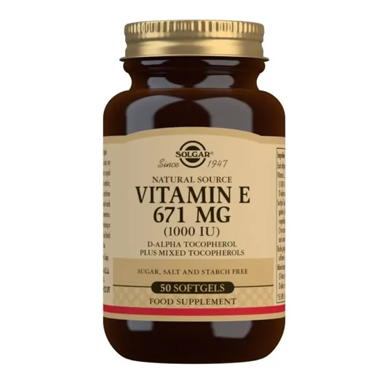 Solgar Vitamin E 671mg 1000iu Mixed Softgels 50 Softgels
