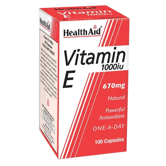 Health Aid Vitamin E 1000iu Natural Capsules 100 Capsules
