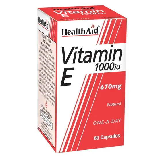 Health Aid Vitamin E 1000iu Natural Capsules 60 Capsules