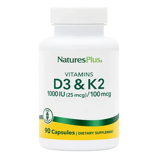 Nature's Plus Vitamin D3 1000iu With K2 100mcg 90 Capsules