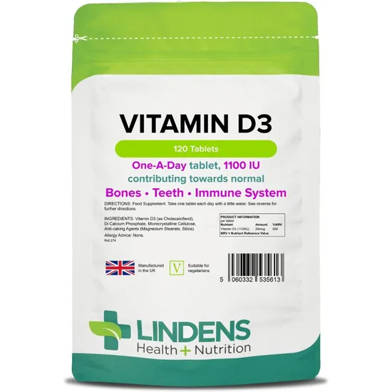 Lindens Vitamin D3 1000iu Tablets 120 Tablets