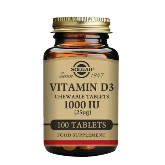 Solgar Vitamin D3 1000iu Chewable Tablets 100 Tablets