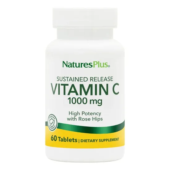 Nature's Plus Vitamin C 1000mg With Rose Hips Sustain Release Tablets 60 Tablets