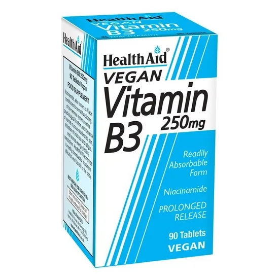 Health Aid Vitamin B3 250mg Prolonged Release Tablets 90 Tablets