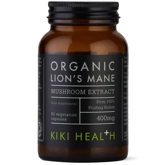 KIKI Health Organic Lion's Mane Mushroom Extract Vegicaps 60 Vegicaps