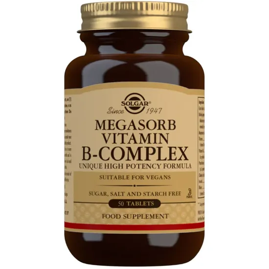 Solgar Megasorb Vitamin B-Complex Tablets 50 Tablets