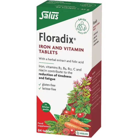 Floradix Iron & Vitamins Tablets 84 Tablets