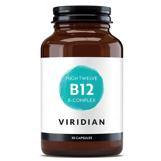 Viridian HIGH TWELVE Vitamin B12 With B-Complex 30 Veg Caps