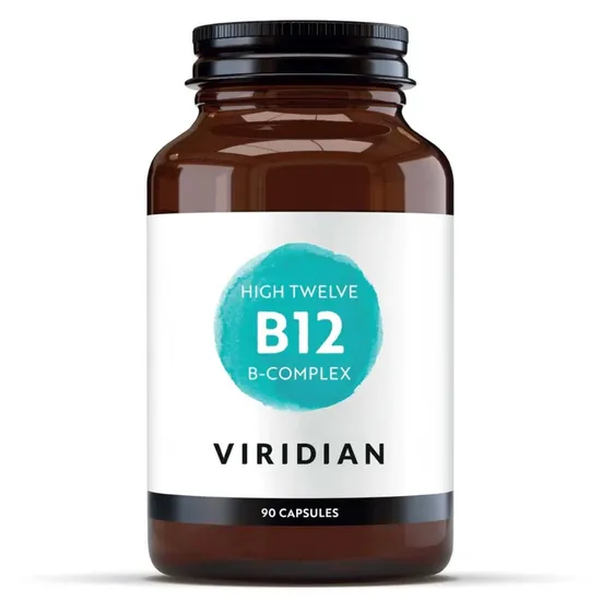 Viridian HIGH TWELVE Vitamin B12 With B-Complex Capsules 90 Capsules