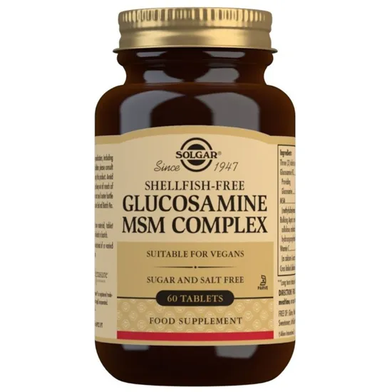 Solgar Glucosamine MSM Complex Shellfish-Free Tablets 60 Tablets