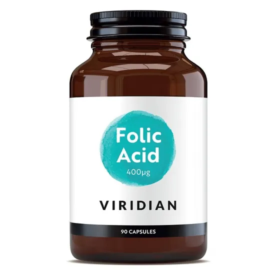 Viridian Folic Acid 400ug Capsules 90 Capsules