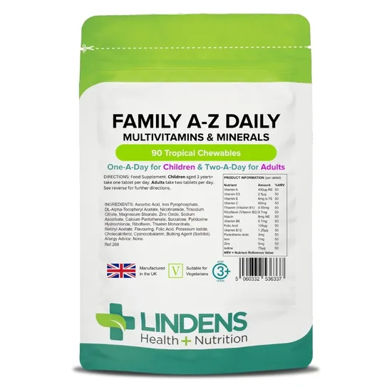 Lindens Family A-Z Daily Multivitamin Chewables 90 Chewables