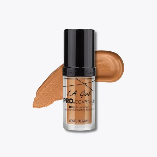 L.A. Girl Pro.Coverage HD Long Wear Illuminating Liquid Foundation Tan