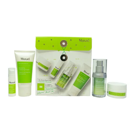 Murad The Derm Report On: Total Skin Renewal Cleansing Cream + Retinol Serum + Eye Serum + Night Cream