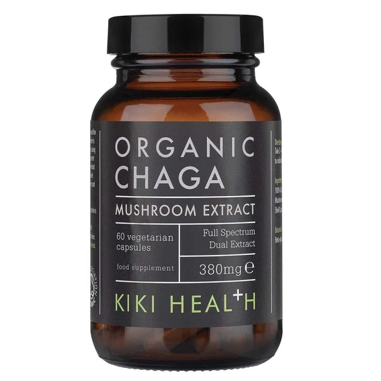 KIKI Health Organic Chaga Mushroom Extract Vegicaps 60 Vegicaps