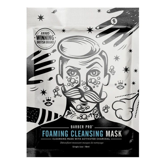 BARBER PRO Foaming Cleansing Mask Pack of 4
