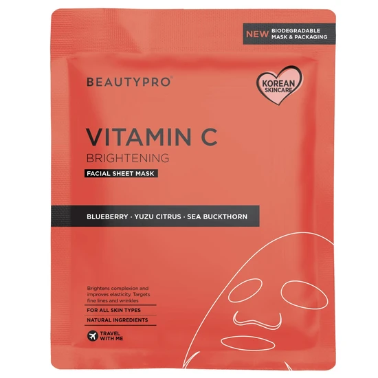 BeautyPro Brightening Collagen Sheet Mask With Vitamin C 23ml