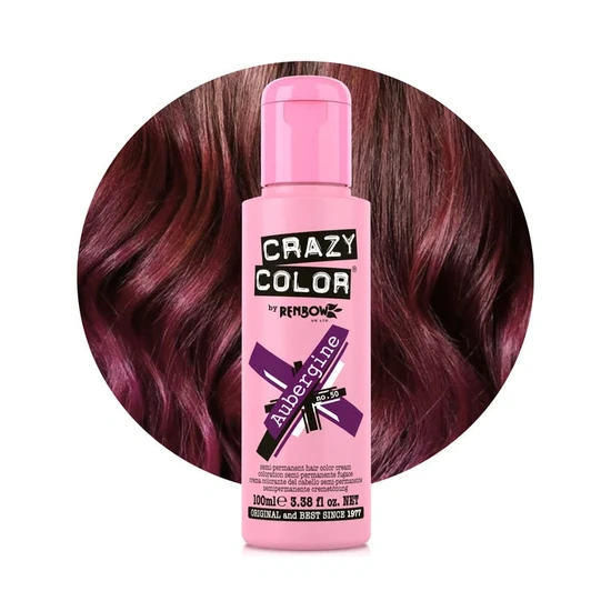 Crazy Color Semi Permanent Hair Colour Cream Aubergine