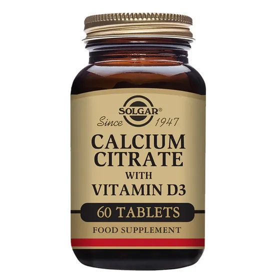 Solgar Calcium Citrate With Vitamin D Tablets 60 Tablets