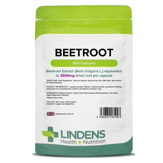 Lindens Beetroot 3500mg Capsules 500 Capsules
