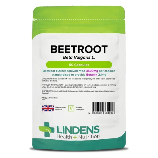 Lindens Beetroot 3500mg Capsules 50 Capsules