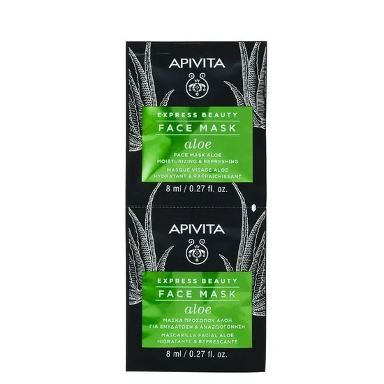 APIVITA Aloe Moisturising & Refreshing Face Mask 2 x 8ml