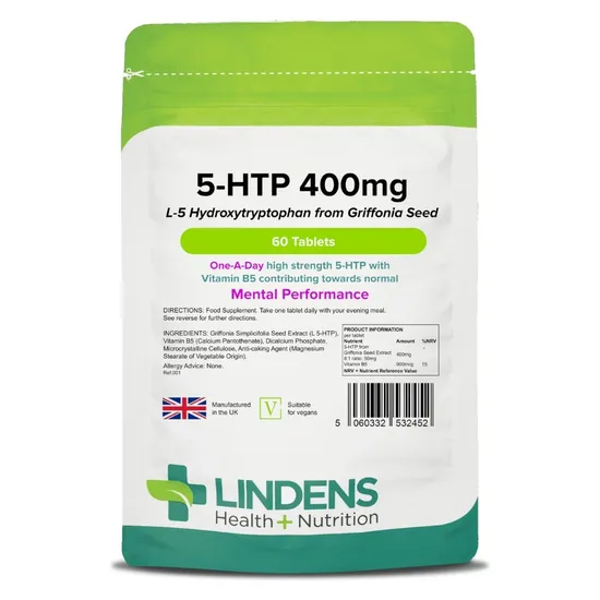 Lindens 5-HTP 400mg Tablets 60 Tablets