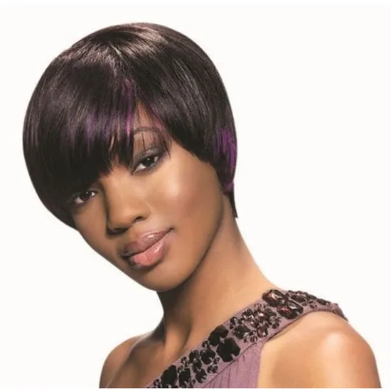 Sleek Hair Eva Wig 100% Human Hair Dark Brown