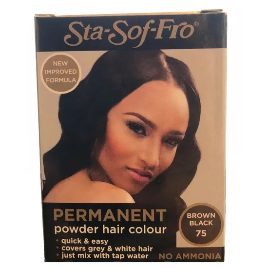 Sta-Sof-Fro Permanent Powder Hair Colour Brown Black