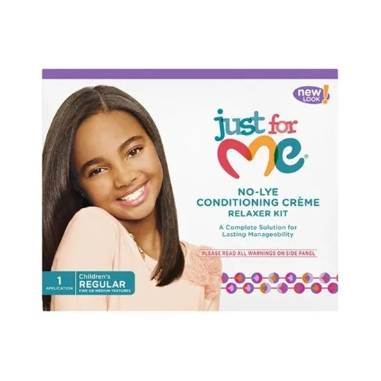 Just For Me No-lye Conditioning Creme Relaxer Kit Regular