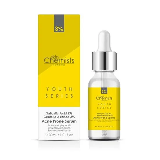 skinChemists Acne Prone Serum Salicylic Acid 2%, Centella Asistica 3% 30ml