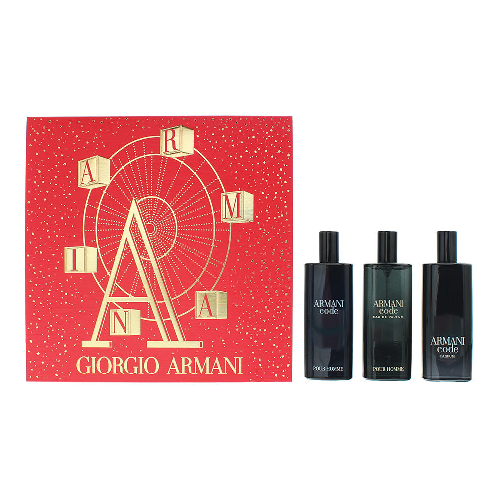 Giorgio Armani Code Gift Set 15ml Code EDT + 15ml Code EDP + 15ml Code Parfum - 15ml