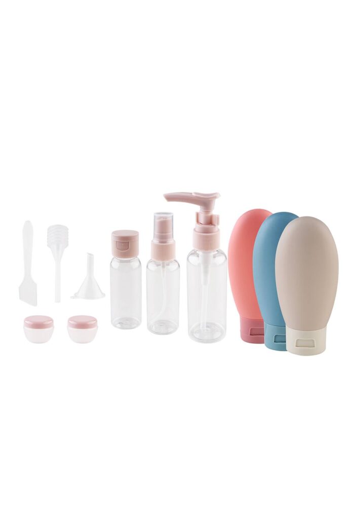 SHEONLY 11Pcs Portable Refillable Travel Bottle Set