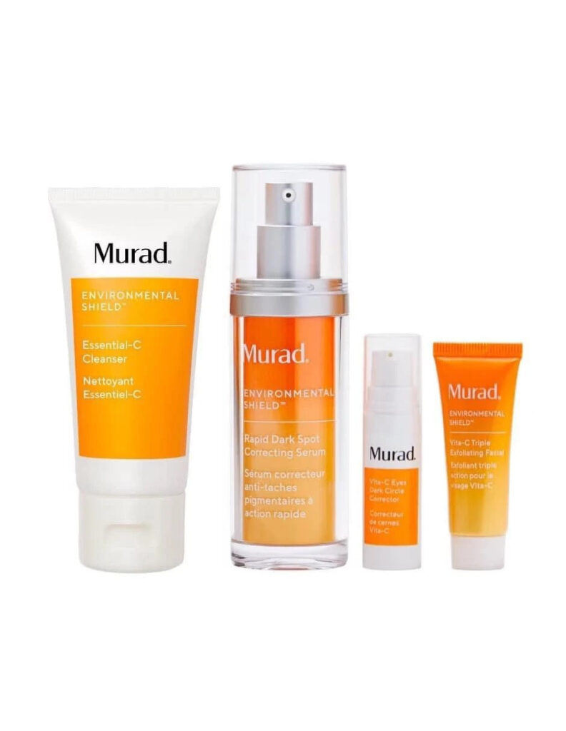 Murad The Derm Report Getting That Post-Facial Glow Gift Set 60ml Cleaner + 30ml Dark Spot Correcting Serum + 10ml Face Exfoliator + 5ml Eye Dark