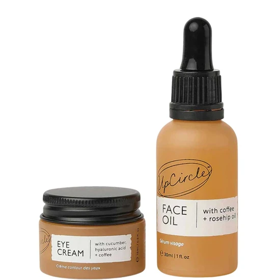 UpCircle Beauty Caffeinated Skin Duo 30ml The Face Serum & 15ml The Eye Cream