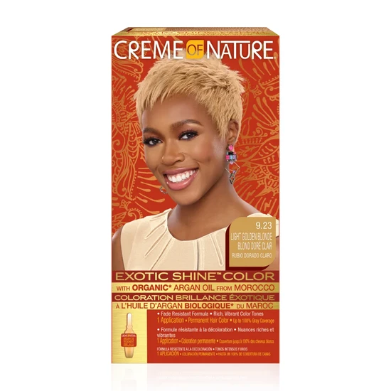 Creme Of Nature Exotic Shine Permanent Hair Colour Light Golden Blonde,9.23