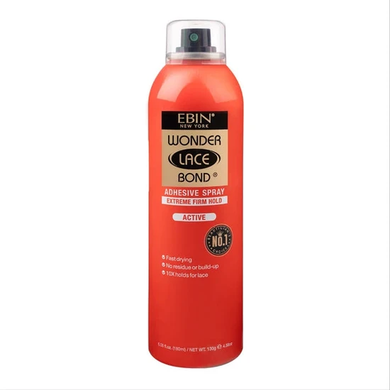 Ebin New York Wonder Lace Bond Adhesive Spray Extreme Firm Hold Active 180ml