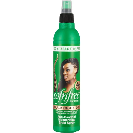 Sofn’Free Black Castor Oil Anti-Dandruff Moisturising Braid Spray 350ml