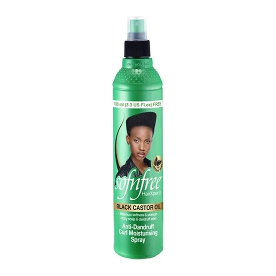 Sofn’Free Black Castor Oil Anti-Dandruff Curl Moisturising Spray 350ml