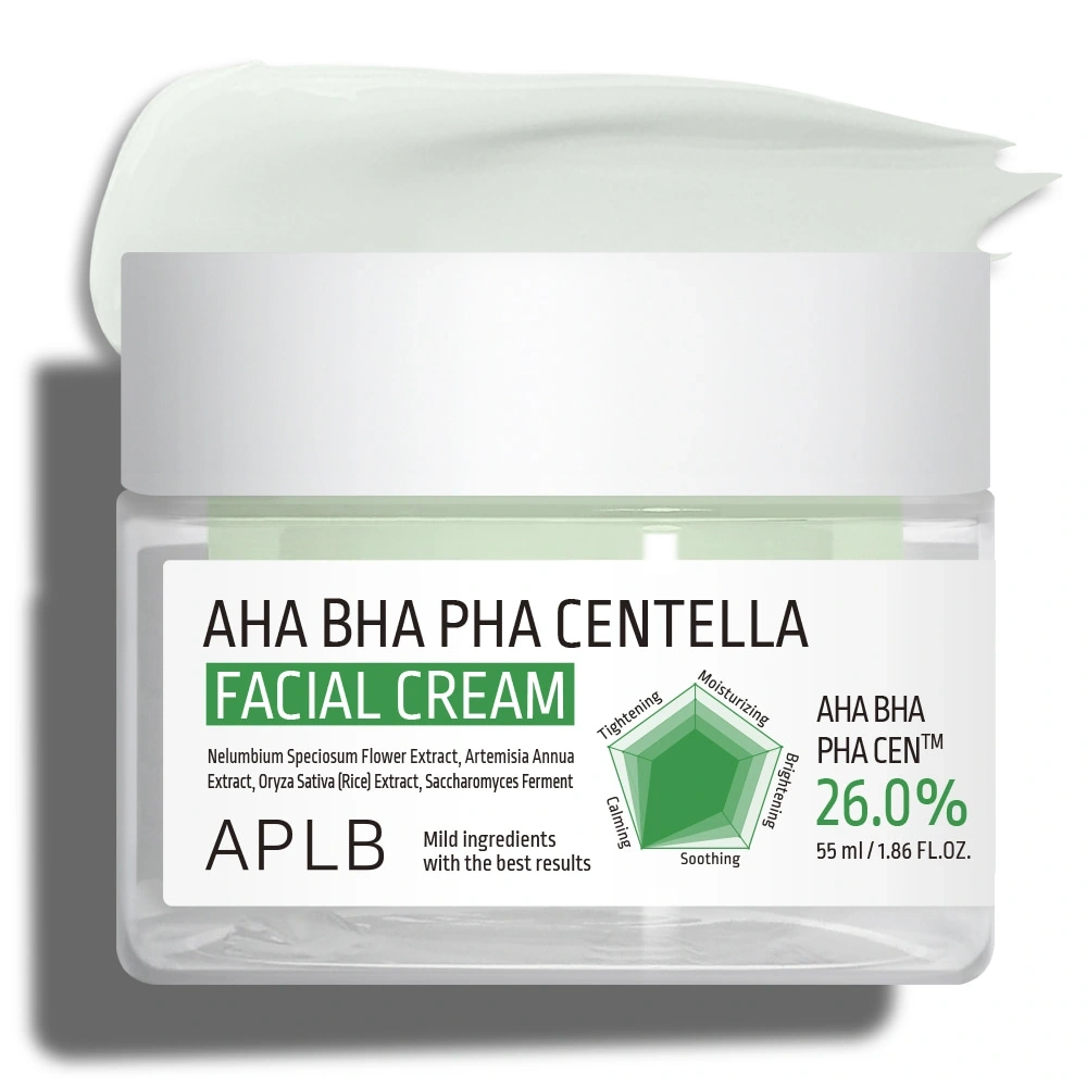 AHA BHA PHA Centella Facial Cream, 55ml, 1pack