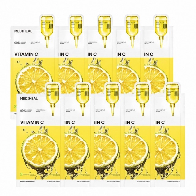 Vitamin C Essential Mask Clear Toning, 10ea, 1pack